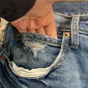 straight leg extra high wasted jeans